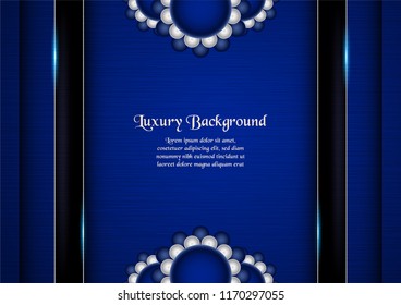 Abstract blue background in premium indian style. Template design for cover, business presentation, web banner, wedding invitation and luxury packaging. Vector illustration.