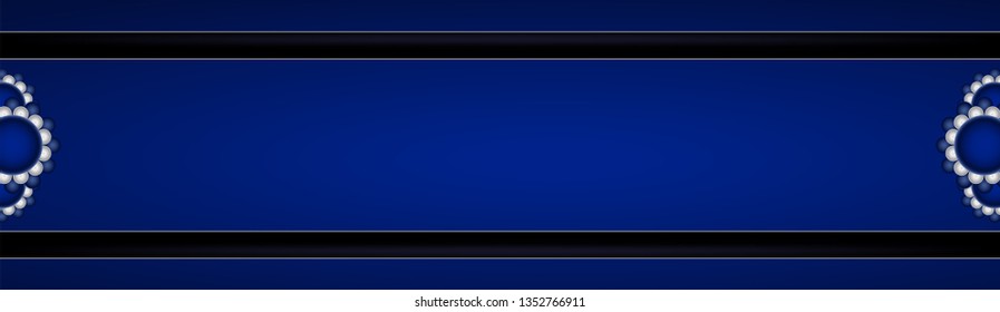 Abstract blue background in premium indian style. Template design for cover, business presentation, web banner, wedding invitation and luxury packaging. Vector illustration with silver border.