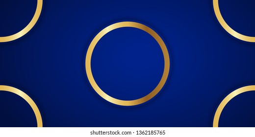 Abstract blue background in premium indian style. Template design for cover, business presentation, web banner, wedding invitation and luxury packaging. Vector illustration with golden border.