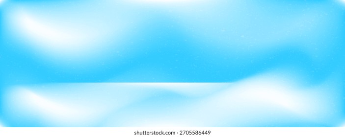 Fondo azul abstracto para la presentación del producto con la luz del sol y el ilustrador moderno borroso