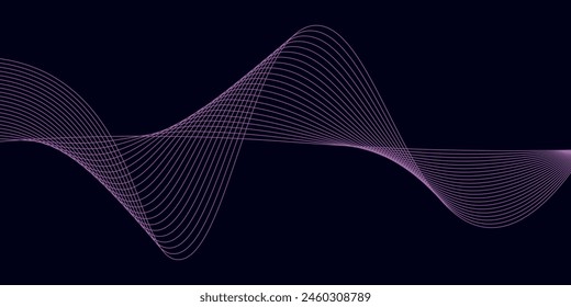 Abstract blue background with purple blue gradient wave