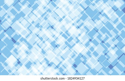 Abstract blue background with random rhombuses.