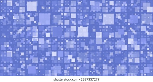 Abstract blue background with random sized squares.