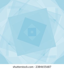 Resumen de fondo azul de cuadrados aleatorios de diferentes tamaños y transparencia. Tecnologías conceptuales. Espacio para el texto. Ilustración vectorial 3D.