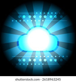 abstract blue background with rays