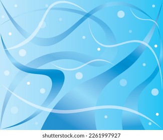 Abstract blue background with ribbons and circles. Light blue vector template with ribbons. illustration with gradient. Banner for website or business.