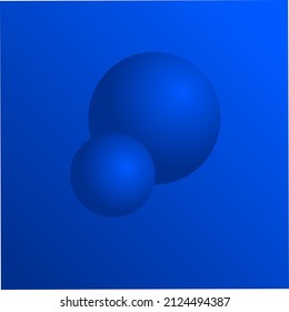 Abstract blue background with round ornament