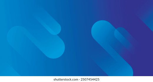 Abstract blue background with round shapes. Vector illustration