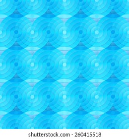abstract, blue background with seamless circles pattern. vector, modern wallpaper design