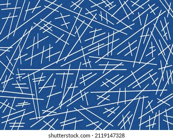 Abstract blue background with seamless stick pattern