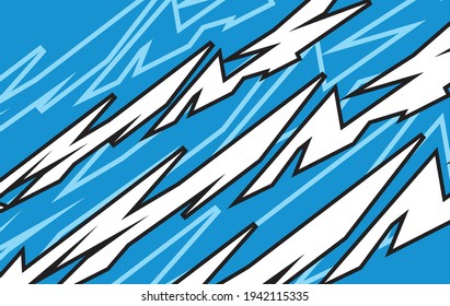 Abstract blue background with sharp pattern design