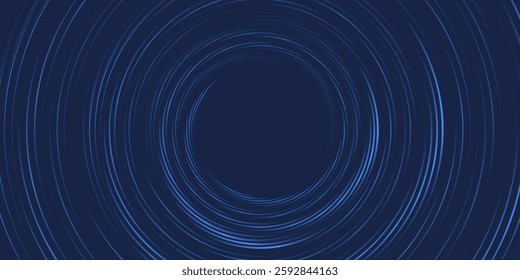 Abstract blue background with shining curved lines. Shiny blue swirl curved lines design. Spiral lines. Futuristic Technology Pattern