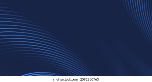 Abstract blue background with shining curved lines. Shiny blue swirl curved lines design. Spiral lines. Futuristic Technology Pattern