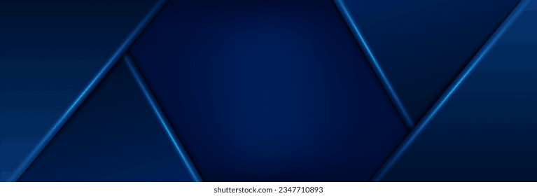 Abstract blue background with shining lines. Modern dark blue background design. Futuristic background dynamic line graphics. Vector illustration