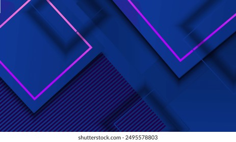 Abstract blue background with shiny light blue shadow element decoration, suit for presentation design, web banner, social media cover and more
