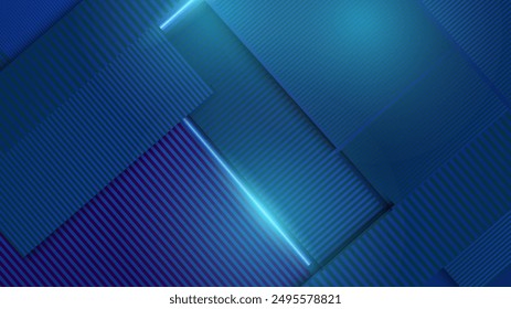 Fondo azul Abstractas con la decoración del elemento de la sombra azul brillante, traje para el diseño de la presentación, Anuncio del Web, cubierta de los medios sociales y más