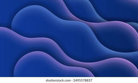 Abstract blue background with shiny light blue shadow element decoration, suit for presentation design, web banner, social media cover and more