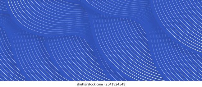 Abstract blue background with shiny light blue shadow element decoration for presentation.
