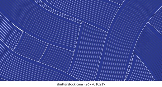 Abstrakter blauer Hintergrund mit glänzend hellblauem Schattenelement Dekoration, Anzug für Präsentationsdesign, Web-Banner, Social Media Cover und mehr