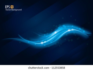 Abstract blue background with shiny wave 2