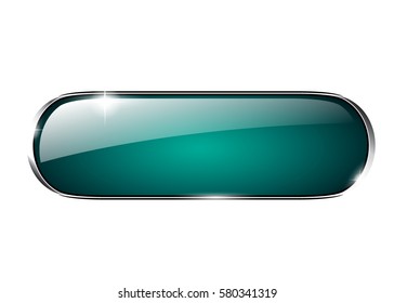 Abstract blue background in a silver frame, with space for your text. Vector illustration.