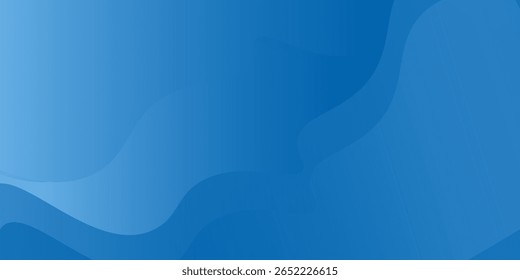 Abstract blue background with simple colors and slight gradation. Dynamic shape composition. Vector illustration