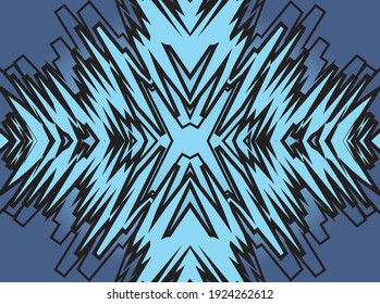 Abstract blue background with simple futuristic line pattern theme