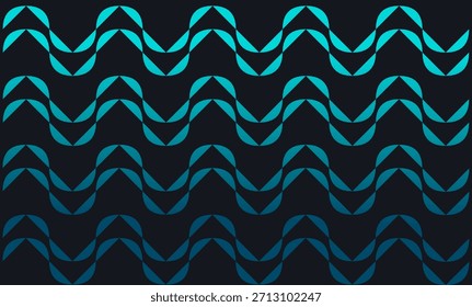 Fondo azul abstracto. Elegante fondo de batik de estilo étnico indonesio de tonos oscuros con Abstractas patrón de ondas en capas en verde azulado graduado y azul profundo.