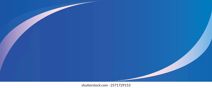 Abstract blue background with smooth curves. The background features a gradient from dark blue to light blue, creating a sleek, modern look. Minimal abstract wavy gradient vector background