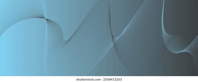 Abstract blue background with smooth, flowing lines and subtle texture. The blue background creates a calming, wave-like effect. Minimal abstract flow line vector gradient background
