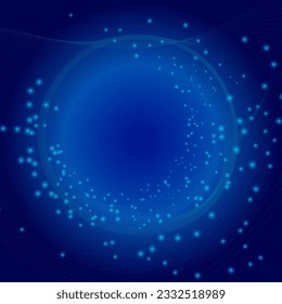 Abstract blue background with smooth lines. Vector illustration. Eps 10.