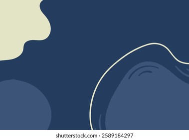 abstract blue background with smooth lines and waves. Vector illustration.