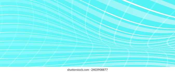 Abstract blue background with smooth plaid wavy. Bright color transition gradient wallpaper back. Vector simple modern shiny gradient wave lines fon. Suit for poster, cover, banner, brochure, website