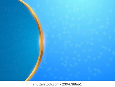 Abstract blue background with snowflakes and light effects