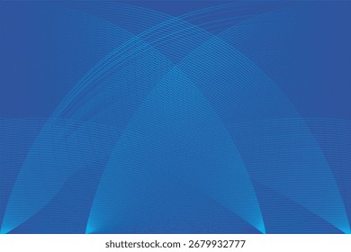 Abstract blue background with soft curving lines and a digital wave pattern, a modern technology backdrop