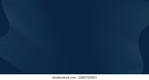 Abstract blue background with soft and elegant waves. Premium design for wallpaper, banner, poster.