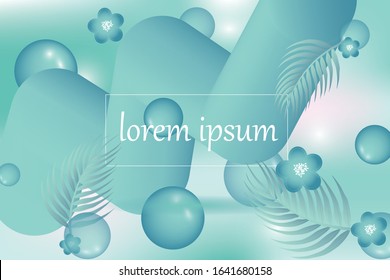 Abstract blue background with soft shapes, bubbles and paper colors. Vector template for posters, banners, flyers and presentations. EPS 10 illustration.