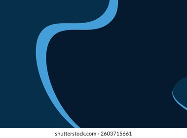 abstract blue background with some smooth lines in it, vector illustration