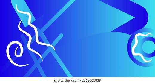 abstract blue background with some smooth lines and some smooth lines in it