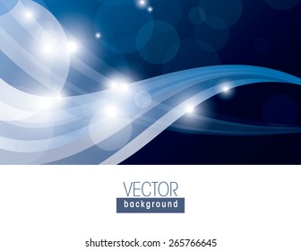 Abstract blue background with sparkles.