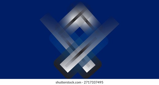 Fondo azul Abstractas con líneas geométricas brillantes. diseño de forma cuadrada degradada en blanco y negro. Concepto de tecnología futurista. Adecuado para folletos, Sitios web corporativos, carteles y Anuncios, moderno.