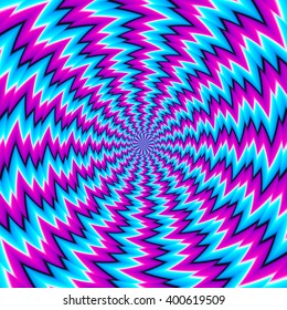 Abstract blue  background with spin illusion