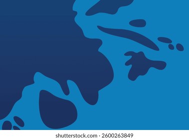 abstract blue background with splashes of water, vector illustration.
