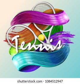 abstract blue background sport tennis