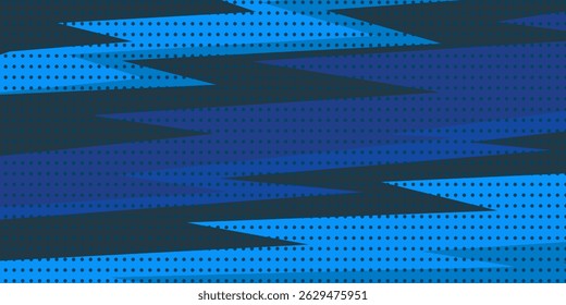 Abstract blue background, for sports, gaming themed design with haftone texture