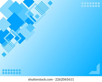 Abstract blue background with square pattern for presentation.