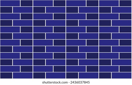 abstract blue background with square rectangular block pattern repeat seamless style design for fabric printing, traditionally fabric print pattern, white border line, blue brick wall