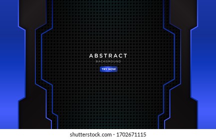 abstract blue background with square shape, modern technology concept wallpaper