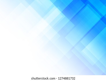 Abstract blue background with square shapes, Vector illustration
