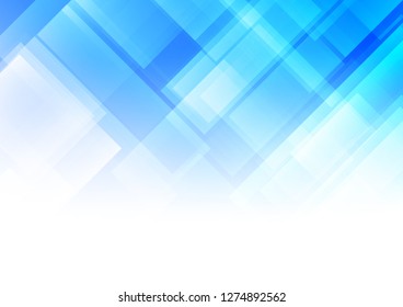 Abstract blue background with square shapes, Vector illustration